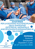 CORSO DI SIMULAZIONE AD ALTA FEDELTÀ PER LA GESTIONE MULTIDISCIPLINARE DELLE EMERGENZE OSTETRICHE, NEONATALI E ANESTESIOLOGICO-RIANIMATORIE IN SALA PARTO